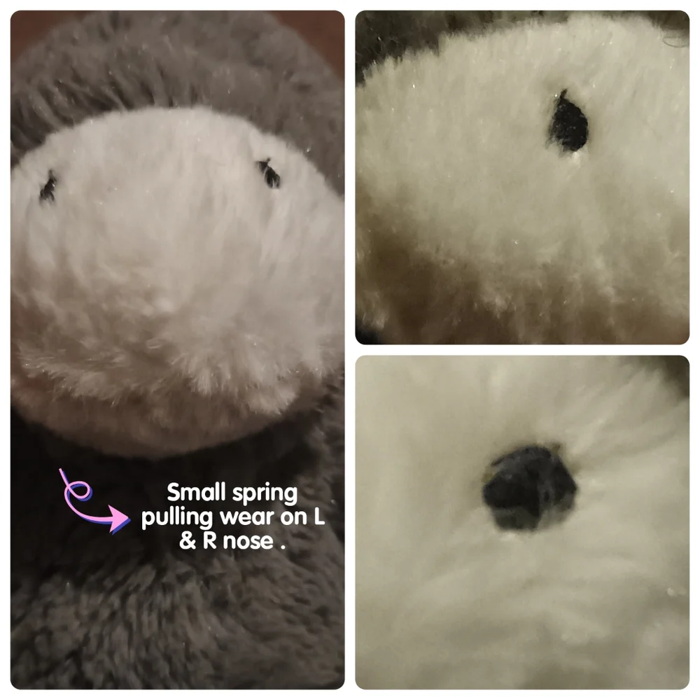 Hug Fun SITTING Mule DONKEY Gray and White Stuffed Animals Toys 14.5in - Picture 14 of 14